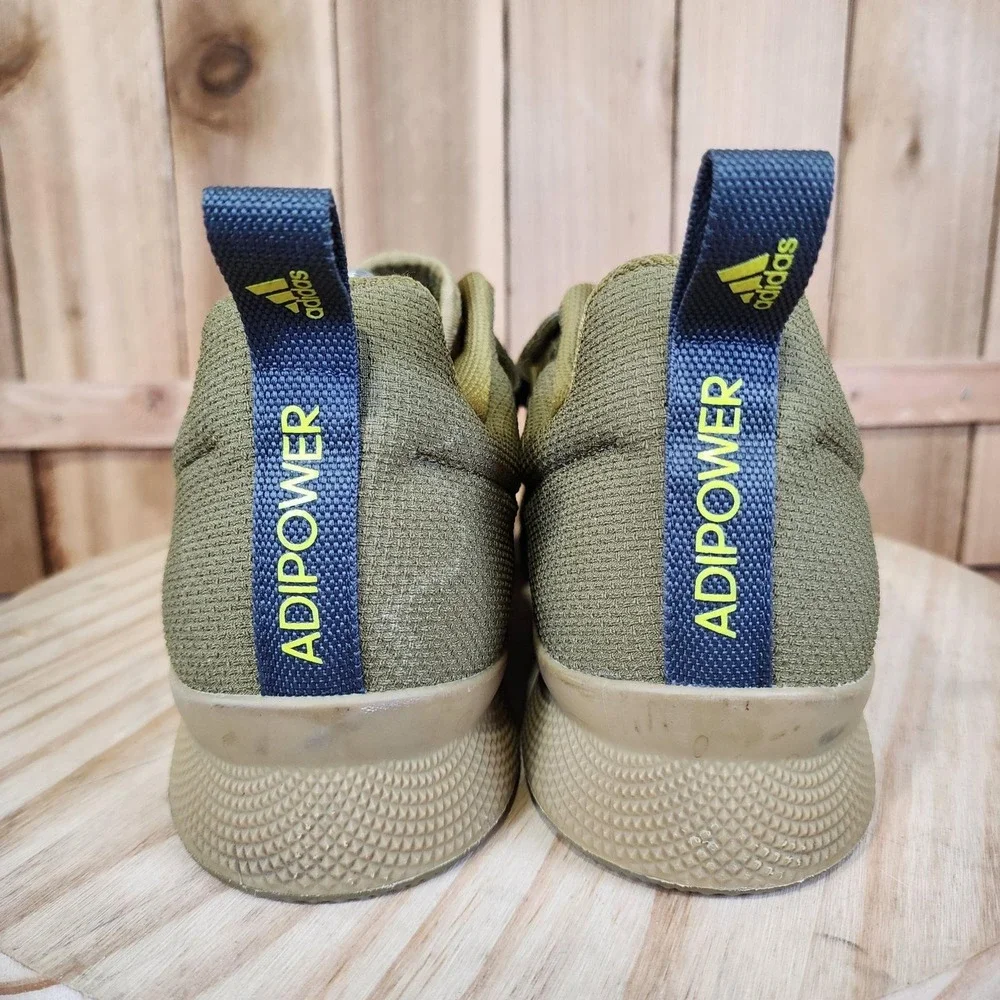 Adidas Adipower Weightlifting 2 Shoes Mens 10 Green Gym Training Sneakers FX0573
